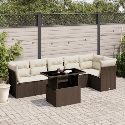 Sofa set with cushions, 7...