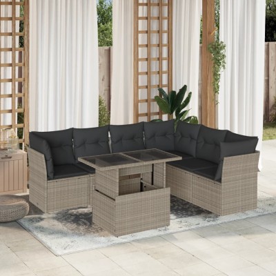 Sofa set with cushions, 7...
