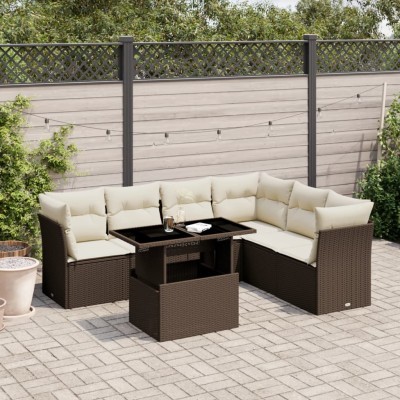 Sofa set with cushions, 7...