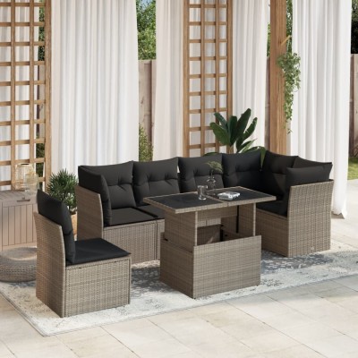 Sofa set with cushions, 7...