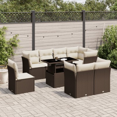 Garden set with cushions, 9...