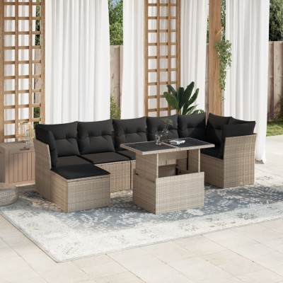 Garden set with cushions, 8...