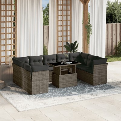 Garden set with cushions,...