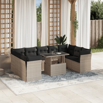 Garden set with cushions,...