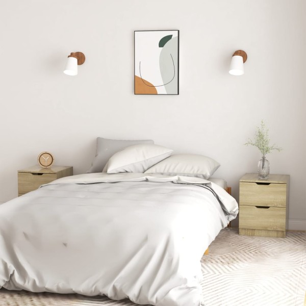 Nightstands, 2 pcs., oak, 40x40x50cm, treated wood