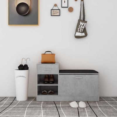 Shoe bench, concrete grey,...