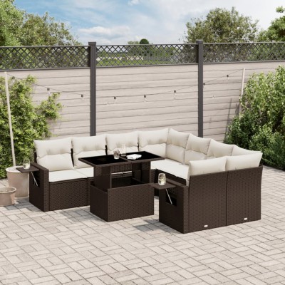 Garden set with cushions, 9...
