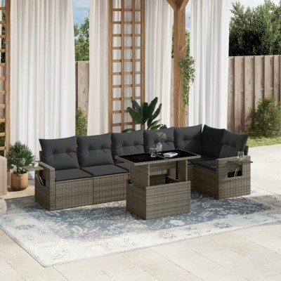 Sofa set with cushions, 7...
