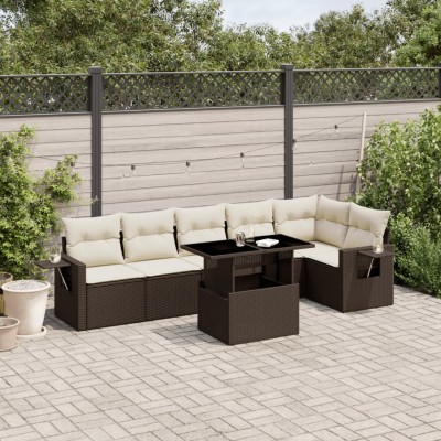 Sofa set with cushions, 7...