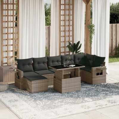Garden set with cushions, 8...