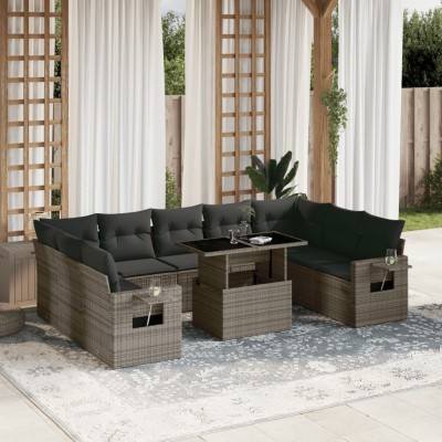Garden set with cushions,...