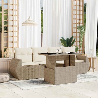 Sofa set with cushions, 5...