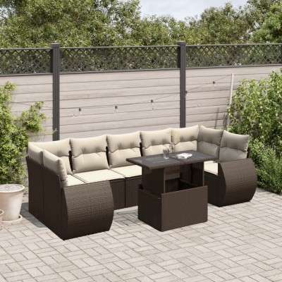 Garden set with cushions, 8...