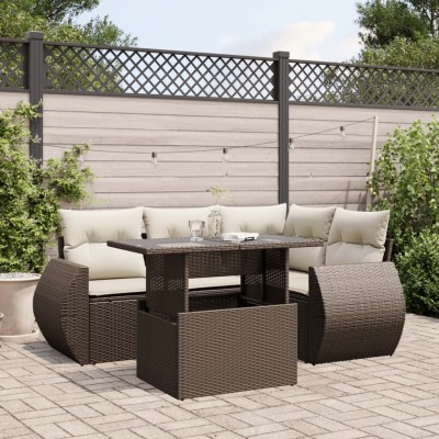 Sofa set with cushions, 5...