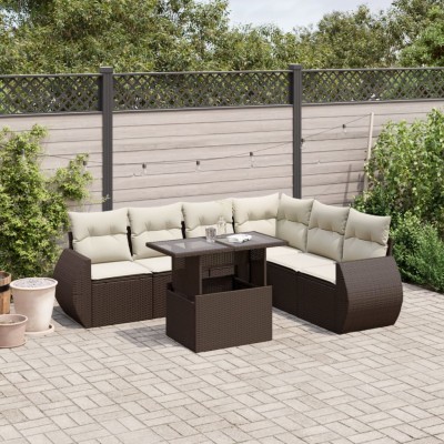 Sofa set with cushions, 7...