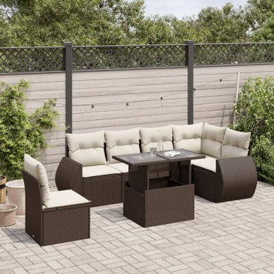 Sofa set with cushions, 7...