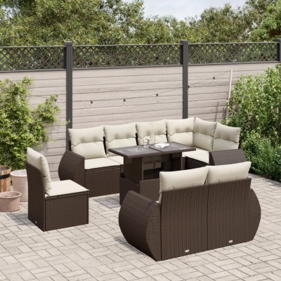 Garden set with cushions, 9...