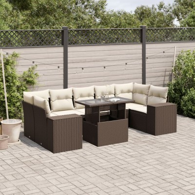 Garden set with cushions, 8...