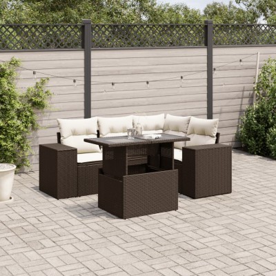 Sofa set with cushions, 5...