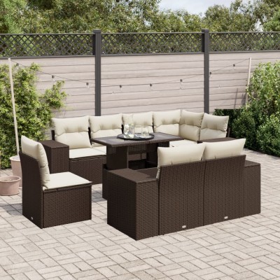 Garden set with cushions, 9...