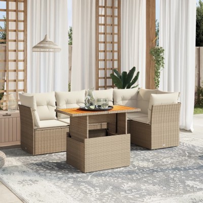 Sofa set with cushions, 5...