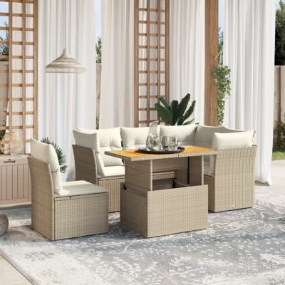 Sofa set with cushions, 5...