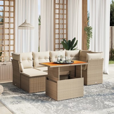 Sofa set with cushions, 7...
