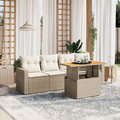 Sofa set with cushions, 5...