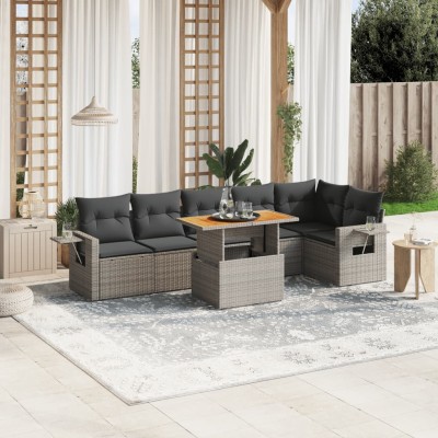 Sofa set with cushions, 7...