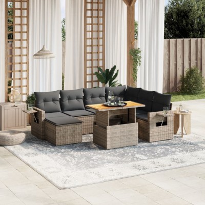 Garden set with cushions, 8...