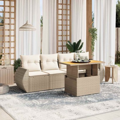 Sofa set with cushions, 5...