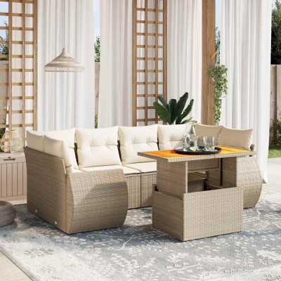 Sofa set with cushions, 7...
