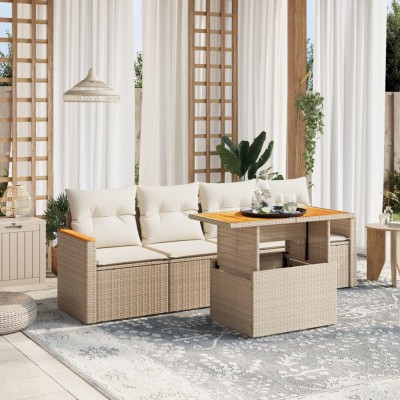 Sofa set with cushions, 5...