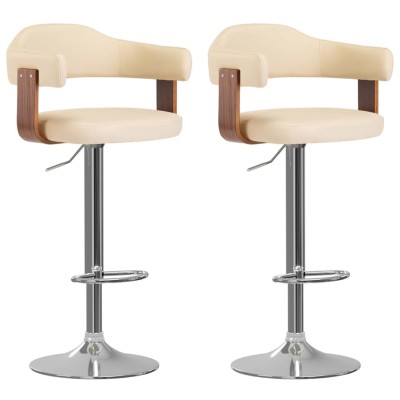 Bar stools, 2 pcs., cream,...