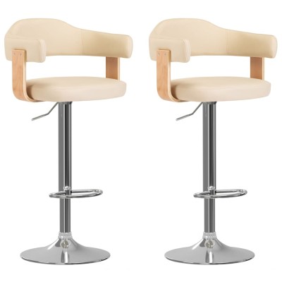 Bar stools, 2 pcs., cream,...