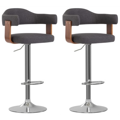 Bar stools, 2 pcs., dark...