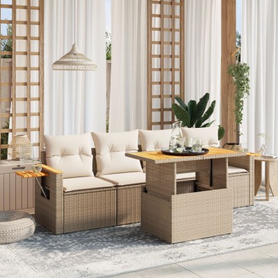 Sofa set with cushions, 5...