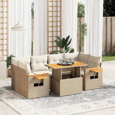 Sofa set with cushions, 7...