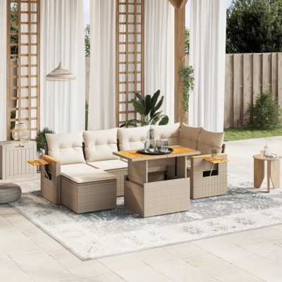 Sofa set with cushions, 7...