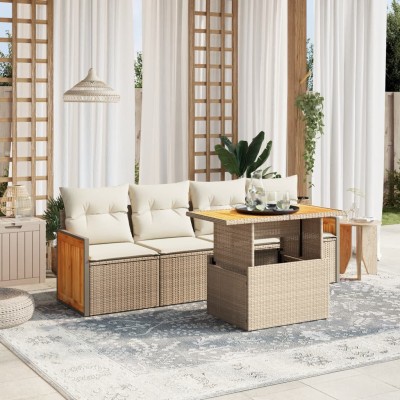 Sofa set with cushions, 5...