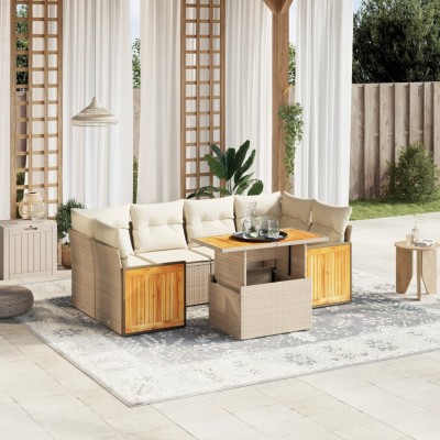 Sofa set with cushions, 7...