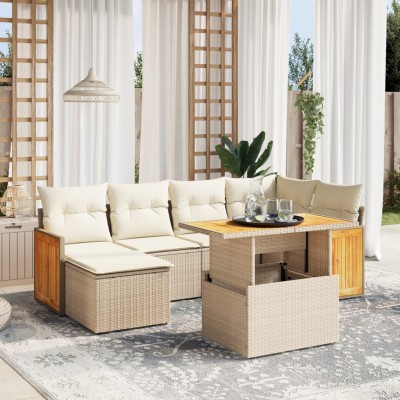 Sofa set with cushions, 7...