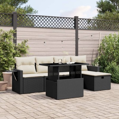 Sofa set with cushions, 6...