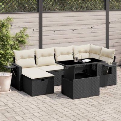 Sofa set with cushions, 7...