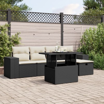 Sofa set with cushions, 6...