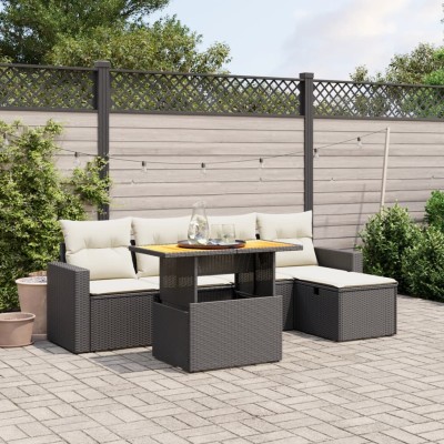 Sofa set with cushions, 6...