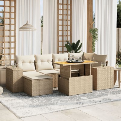 Sofa set with cushions, 7...