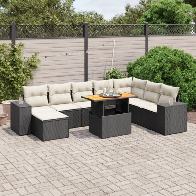 Garden set with cushions, 9...