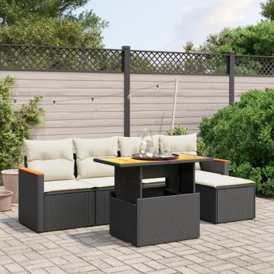 Sofa set with cushions, 6...