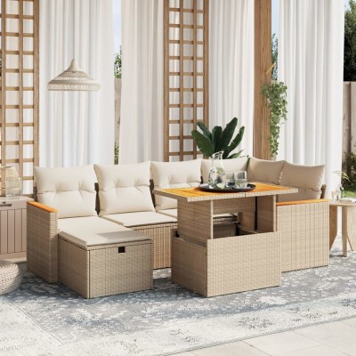 Sofa set with cushions, 7...